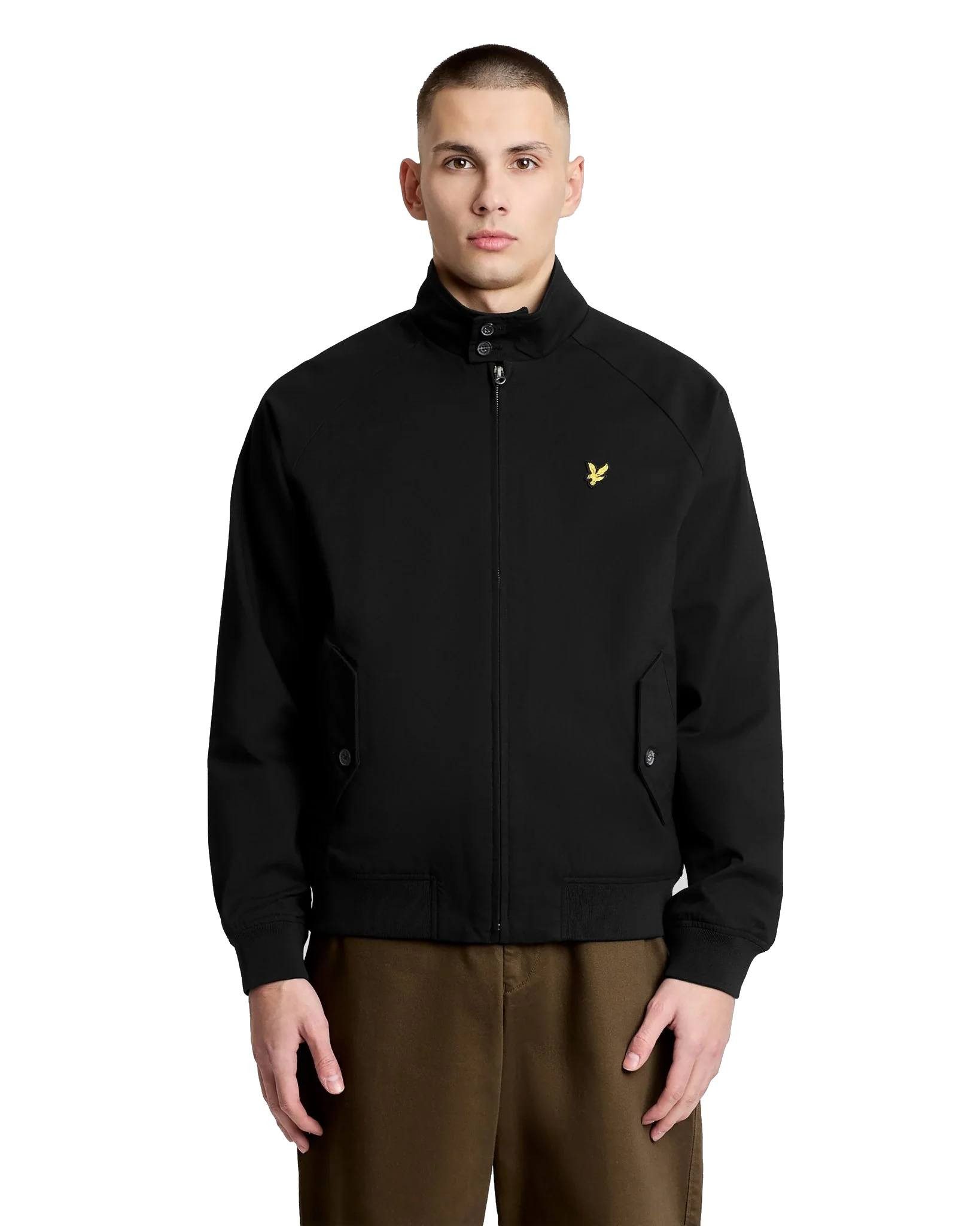 Lyle & Scott Arbeitsjacke Jacke Lyle&Scott Cotton Harrington Knöpfe am Kragen