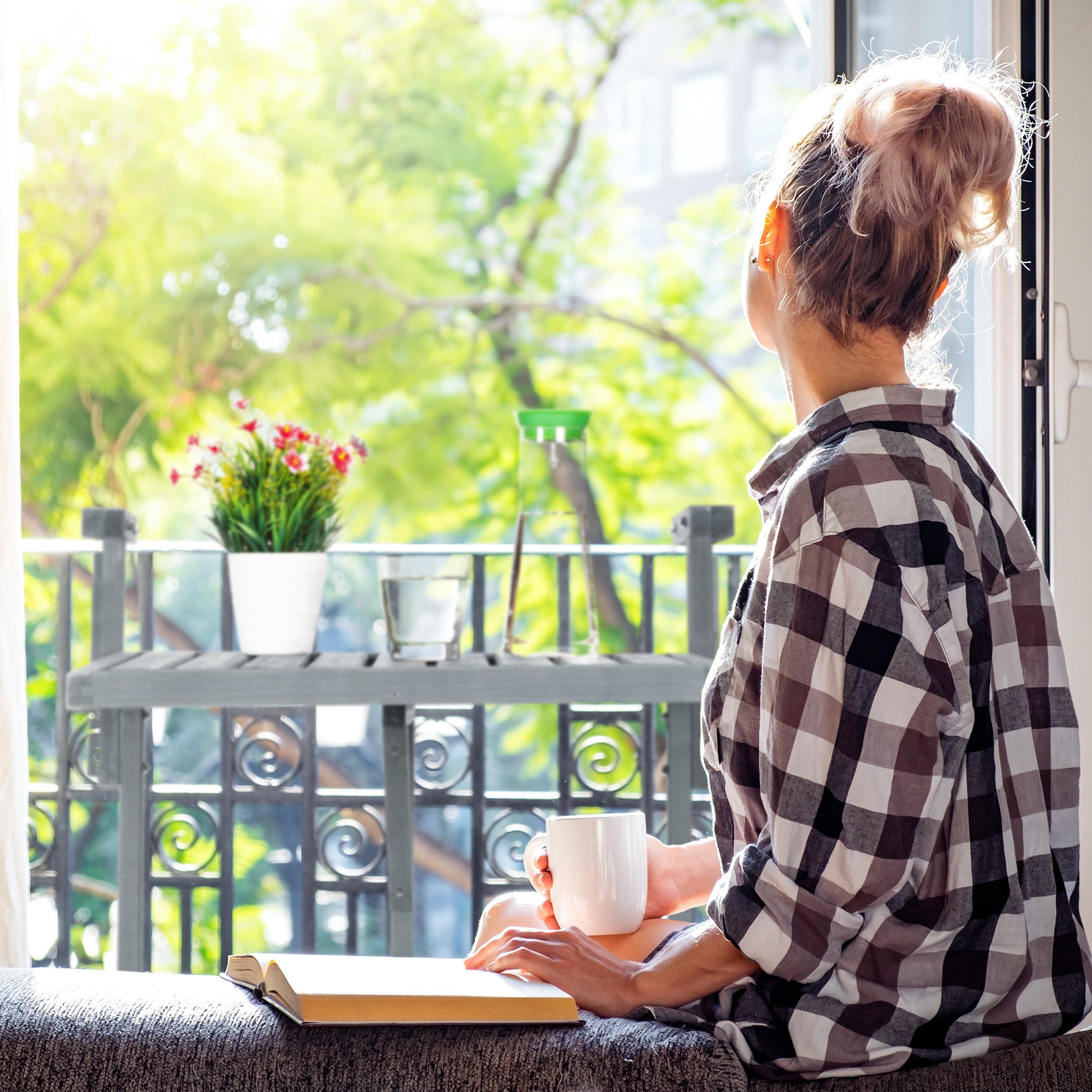 relaxdays Balkonhängetisch Balkon Hängetisch in Grau