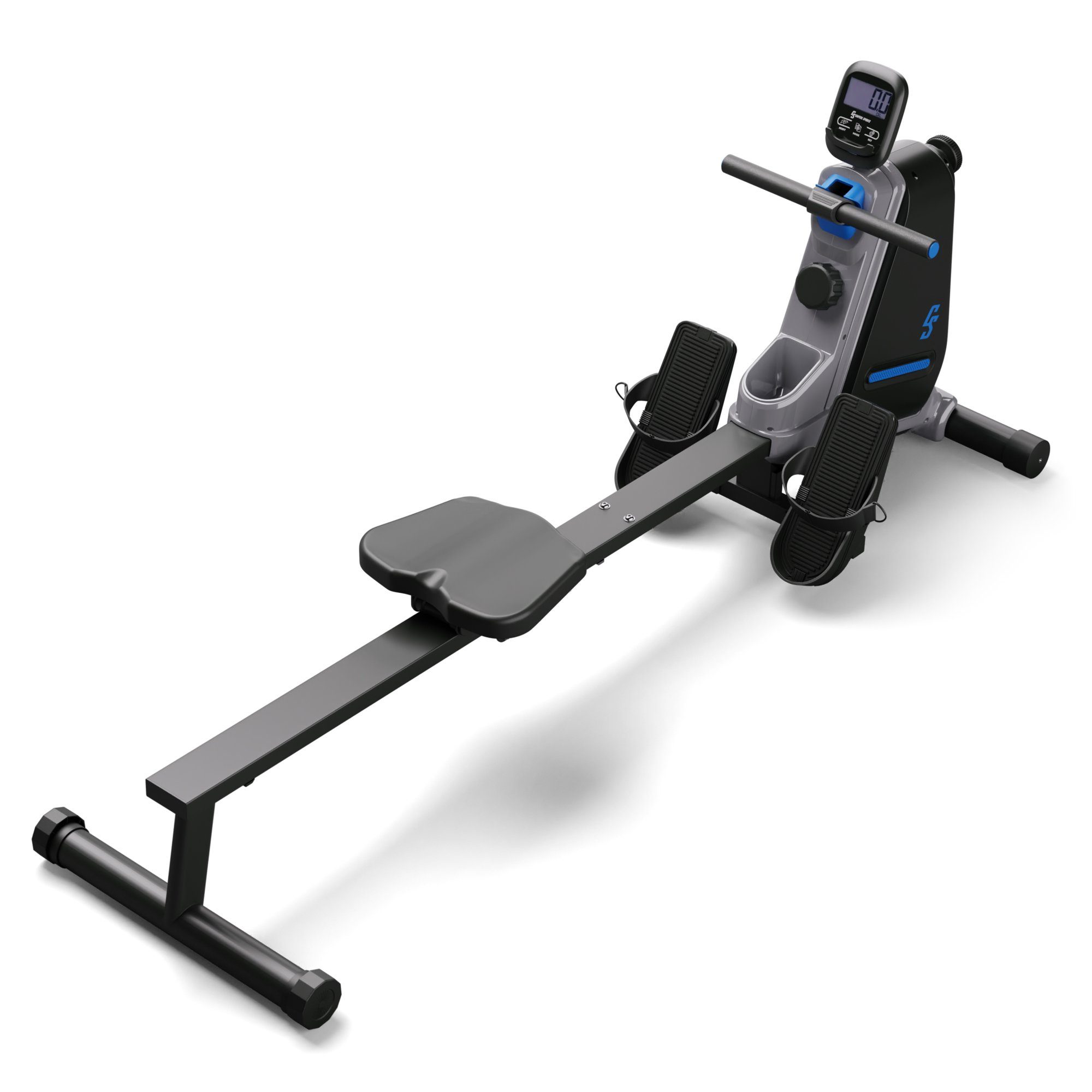 Capital Sports Rudermaschine Themis (Set, Trainingscomputer mit LED-Display), klappbar Magnetrudergerät Trainer Ruderbank LED Stahl
