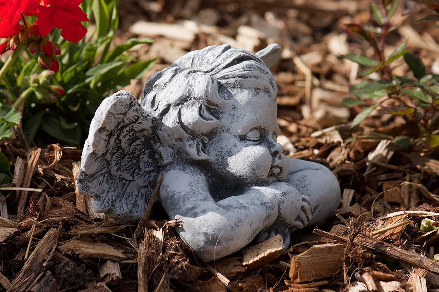 Stone and Style Engelfigur Frostfeste Steinfigur Engel Büste