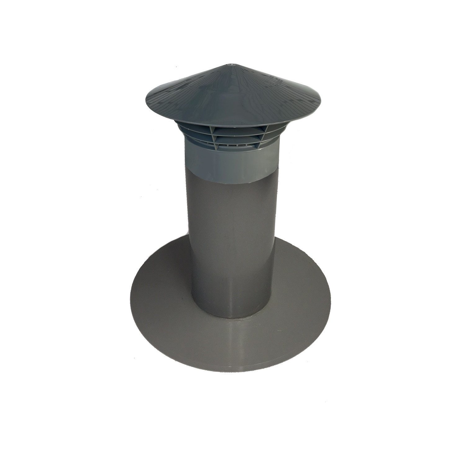 HAHN Handelshaus Dachdurchführung Flachdachlüfter DN 100/110, Bitumen- oder PVC-Flansch, PVC, DN 100 / DN 110