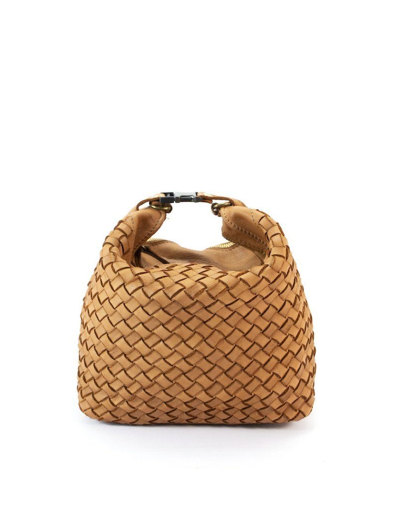 BZNA Handtasche Babsi Designer Beutel Schultertasche, Geflochtenes Leder