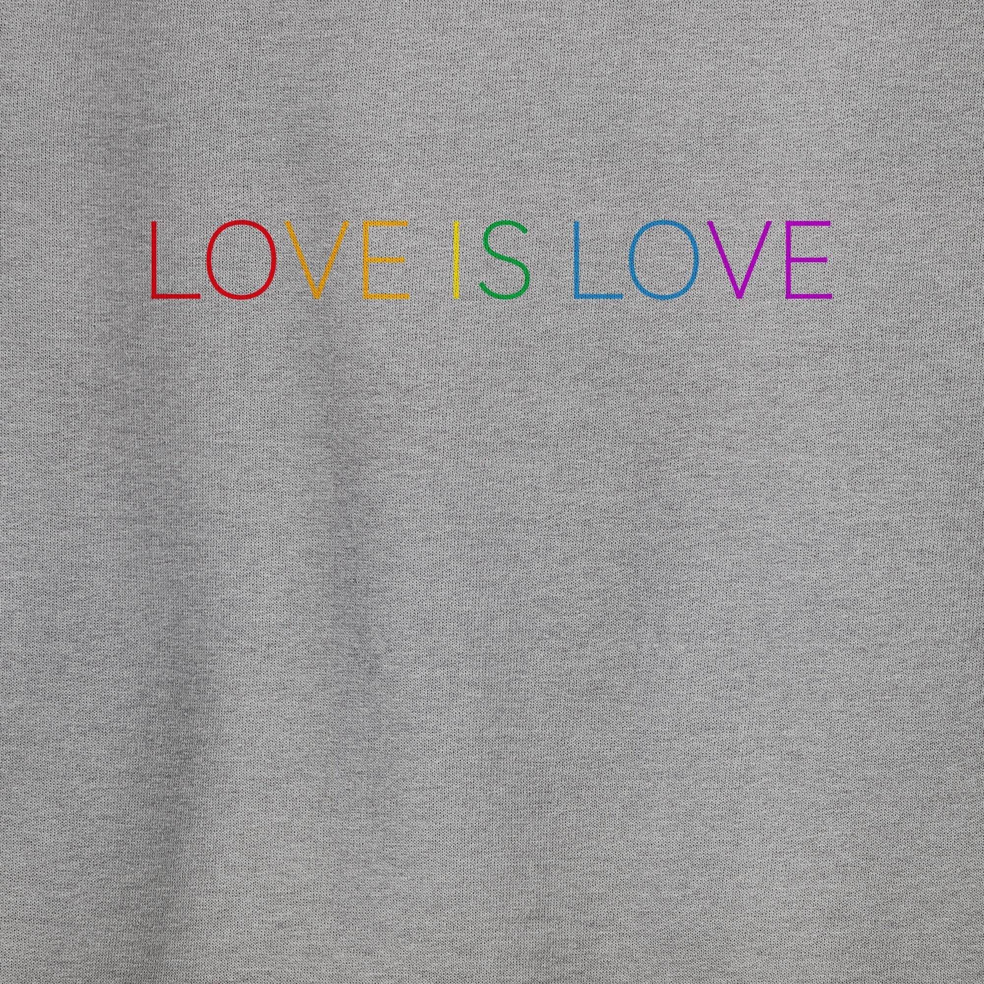 - - Sweatshirt meliert Grau (1-tlg) 3 Love Love Pride is Regenbogen Kleidung LGBT Shirtracer