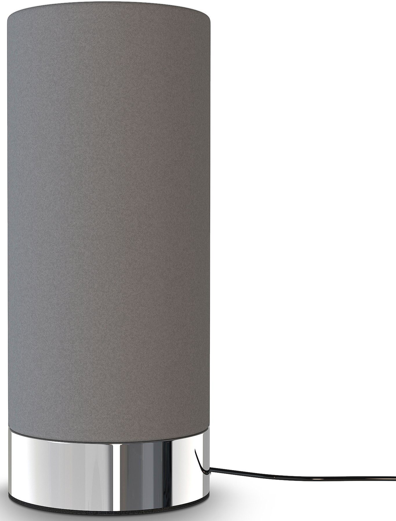 B.K.Licht Tischleuchte BK_TL1437 Stoff-Tischlampe, Grau, Touchfunktion, günstig online kaufen