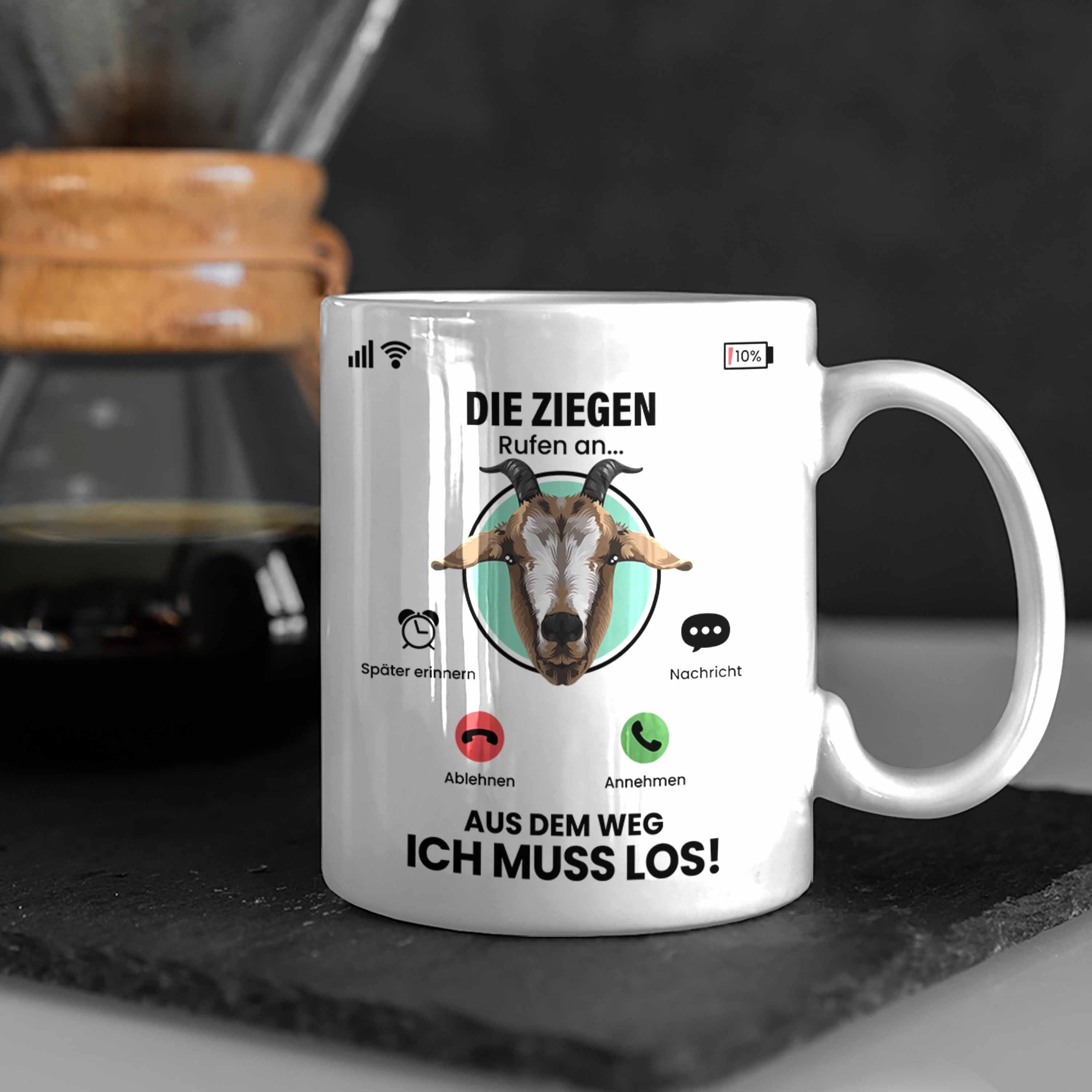 Ziegen Weiss An Rufen Besitzer Ziegen Geschen für Züchter Geschenk Trendation Tasse Tasse Die