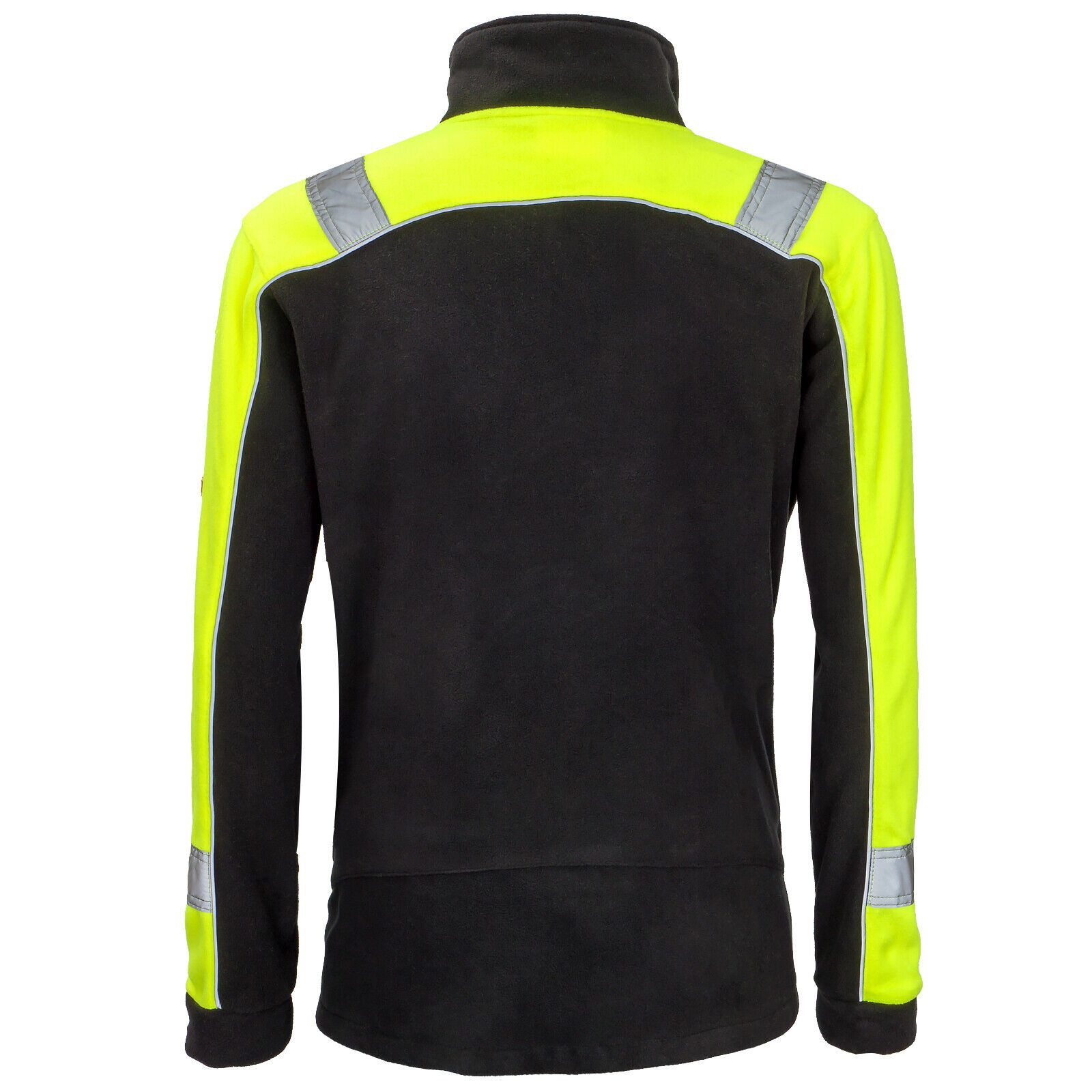 Urgent Arbeitsjacke Berufsjacke Vliesjacke Arbeitsjacke Herren Vlies schwarz-gelb – Bild 2 von 4