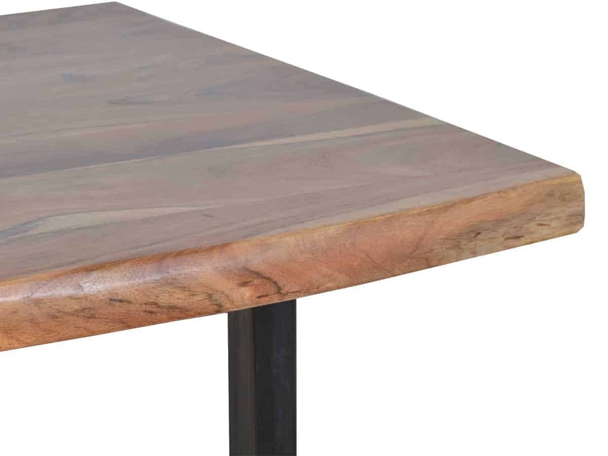 MiaMöbel Esstisch Vanaja, aus massivem Teakholz Dunkelbraun