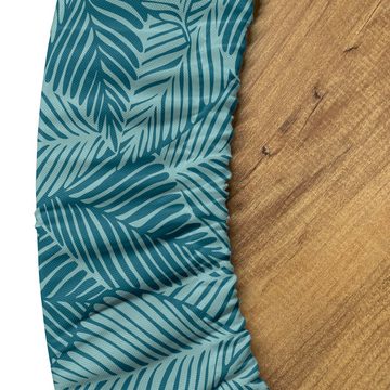 Abakuhaus Tischdecke Rundum-elastische Stofftischdecke, Natur Exotische Blätter Pile Muster