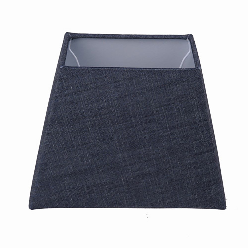 Dirk Davids Leuchten GmbH Lampenschirm Lampenschirm für Tischleuchte Rechteckig Denim Blau 24-16-18cm, Rechteckige Form
