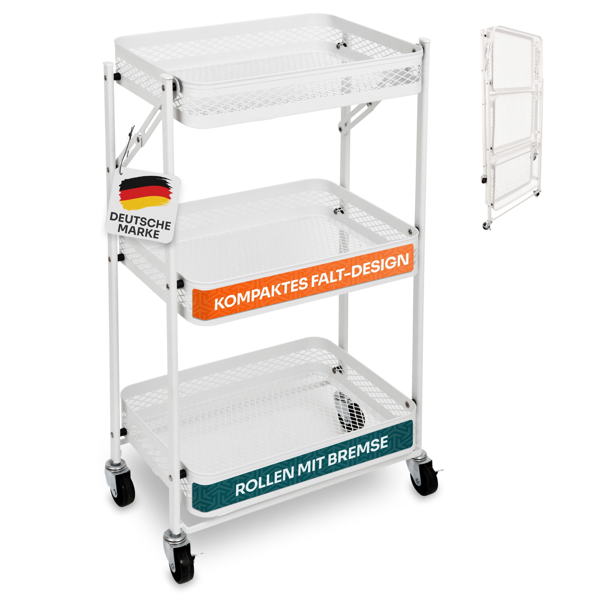 Gardissimo Beistellwagen klappbar mit 4 Rollen aus Metall, (komplett-Set), günstig online kaufen