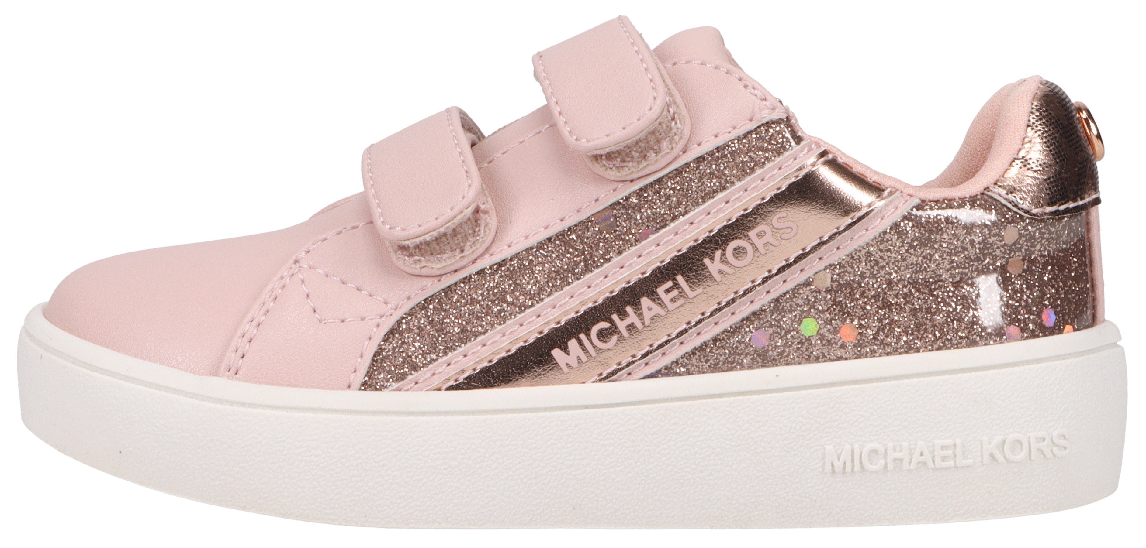 JEM rosa KIDS Glitzer Klettschuh Sneaker KORS MK Details SLADE BALLET mit MICHAEL