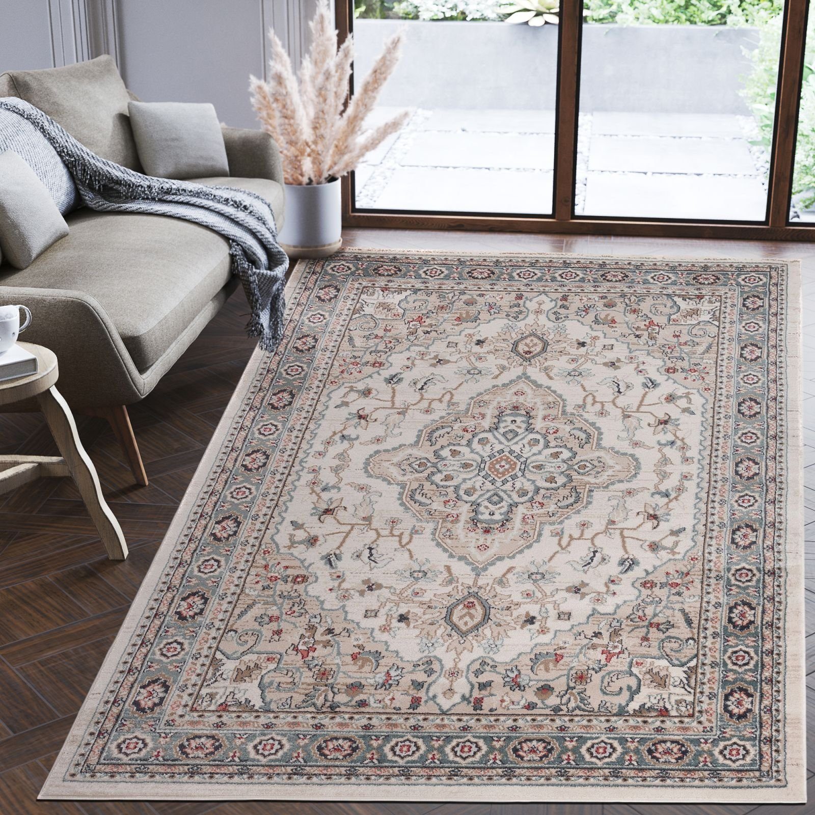 Orientteppich Oriente Teppich - Traditioneller Teppich Orient Beige, Mazovia, 60 x 100 cm, Geeignet für Fußbodenheizung, Pflegeleicht, Wohnzimmerteppich