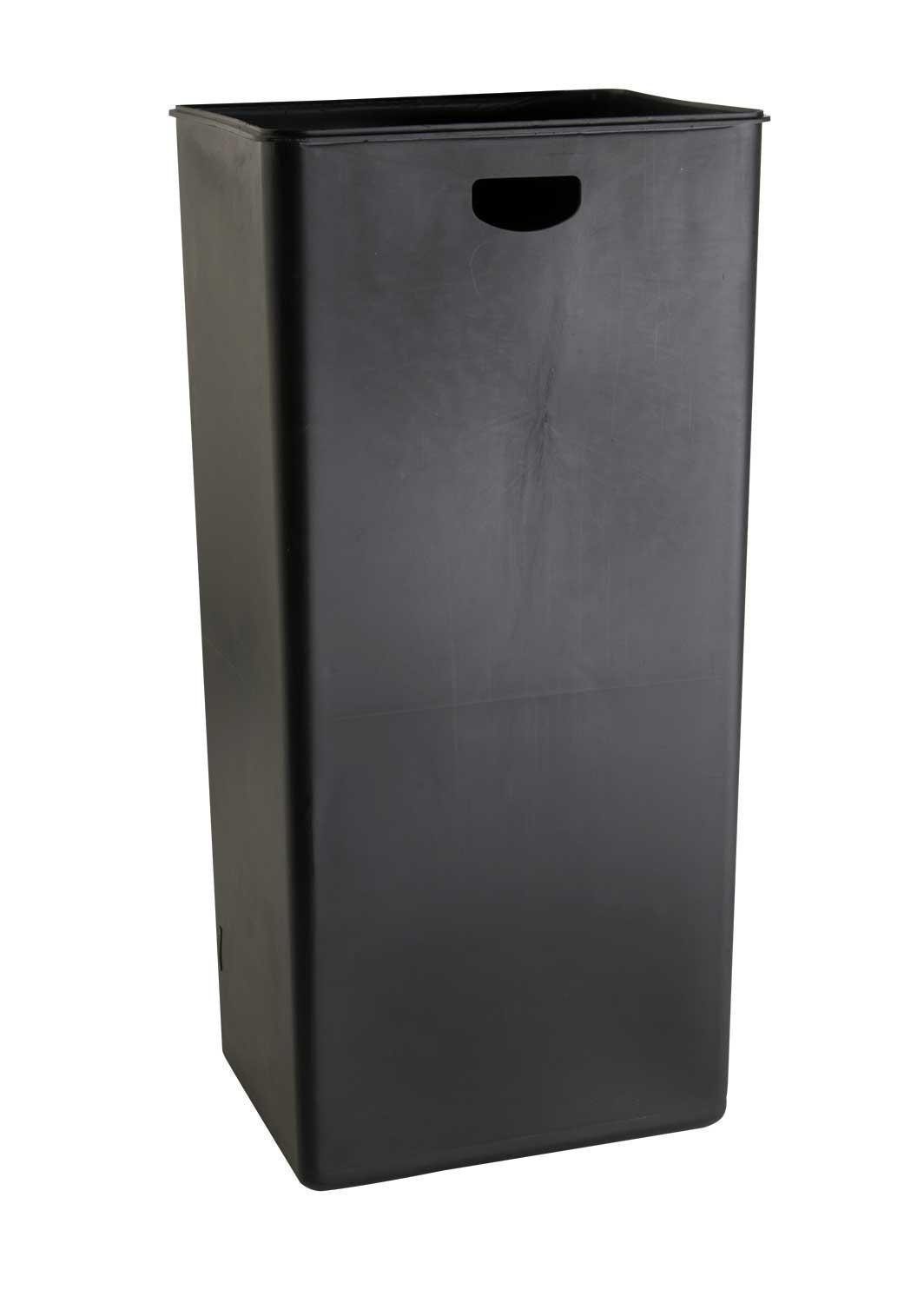 Home4You Mülleimer, Fußtrittsystem, Edelstahl, Schwarz, 30 Liter, Softclose Funktion, mit Kunststoffeinsatz