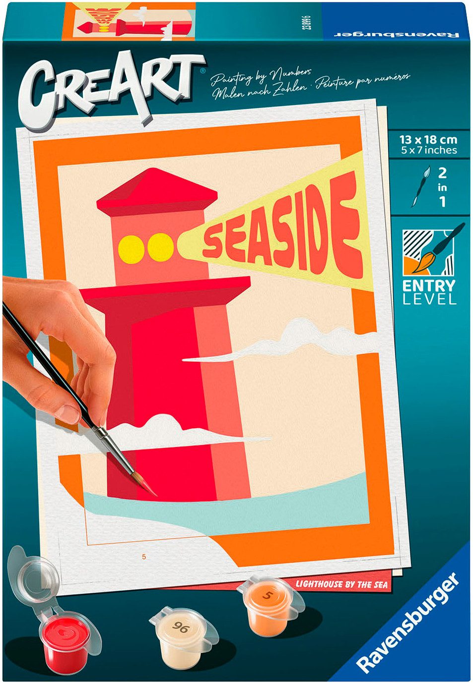 Ravensburger Раскрась по номерам CreArt, Leuchtturm am Strand, Made in Europe