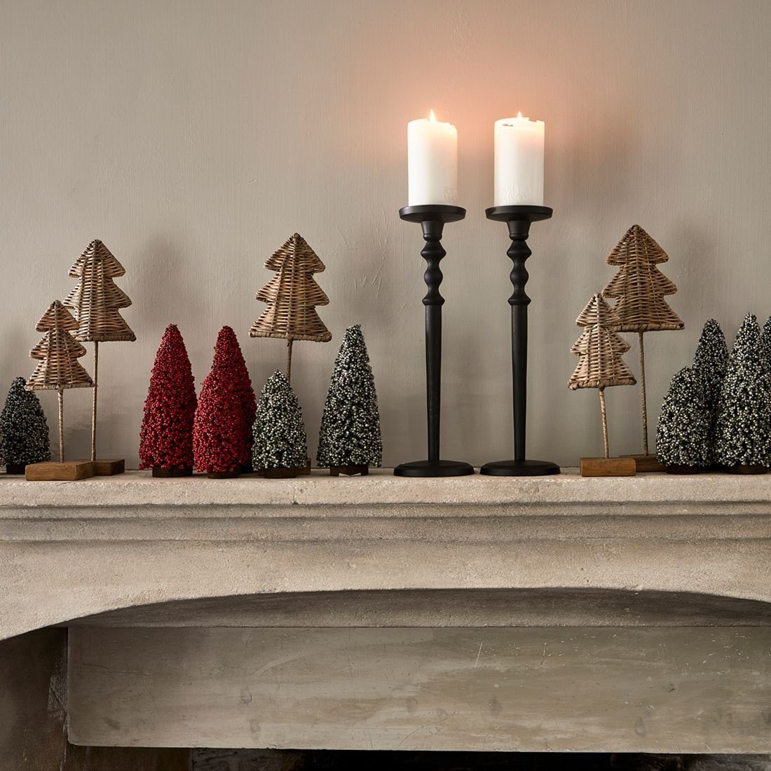 Rivièra Maison Weihnachtsfigur Rustic - Weihnachtsdeko S Christmas 25cm Tree Rattan Pretty