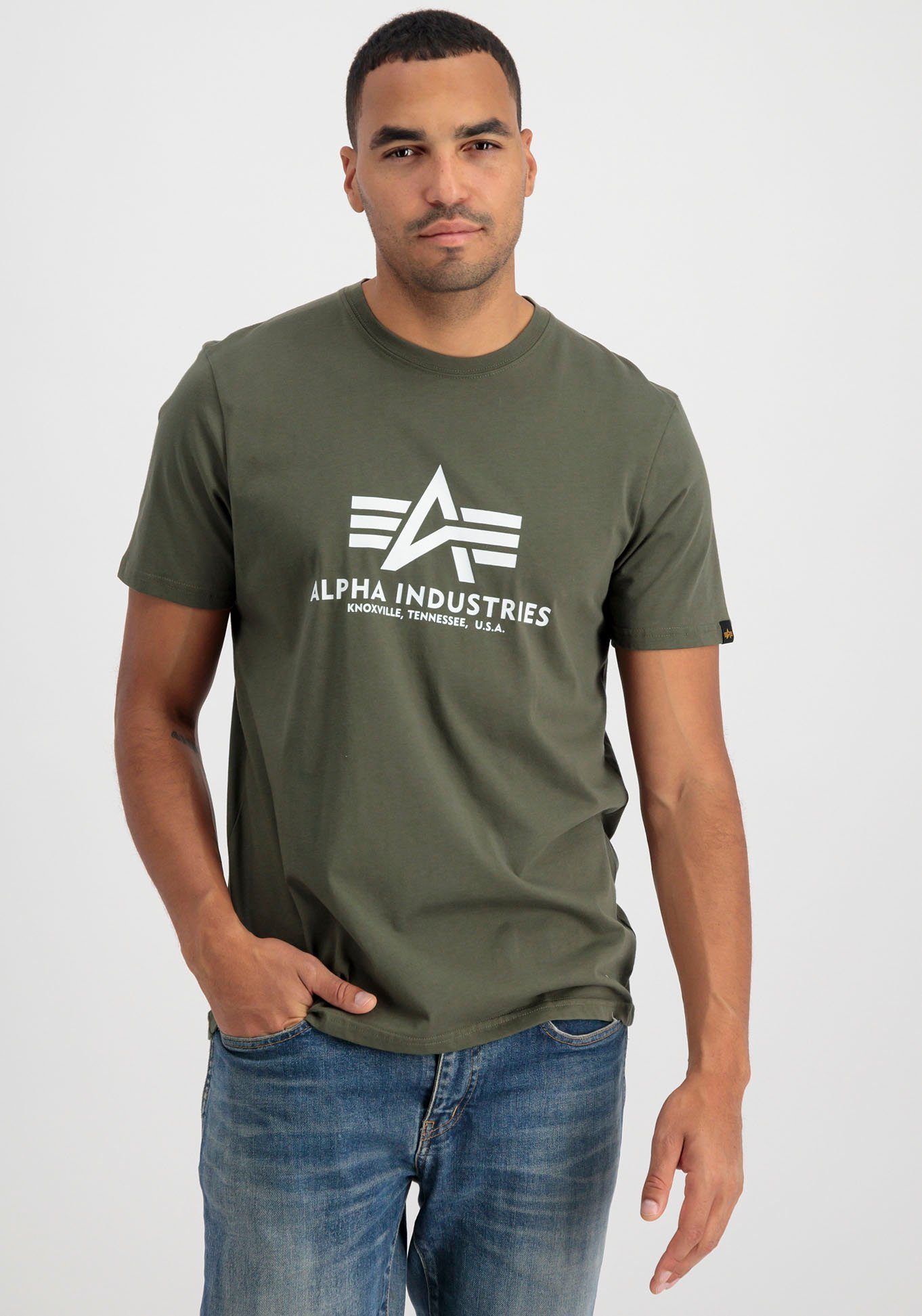 Alpha Industries T-Shirt Basic T-Shirt dark olive
