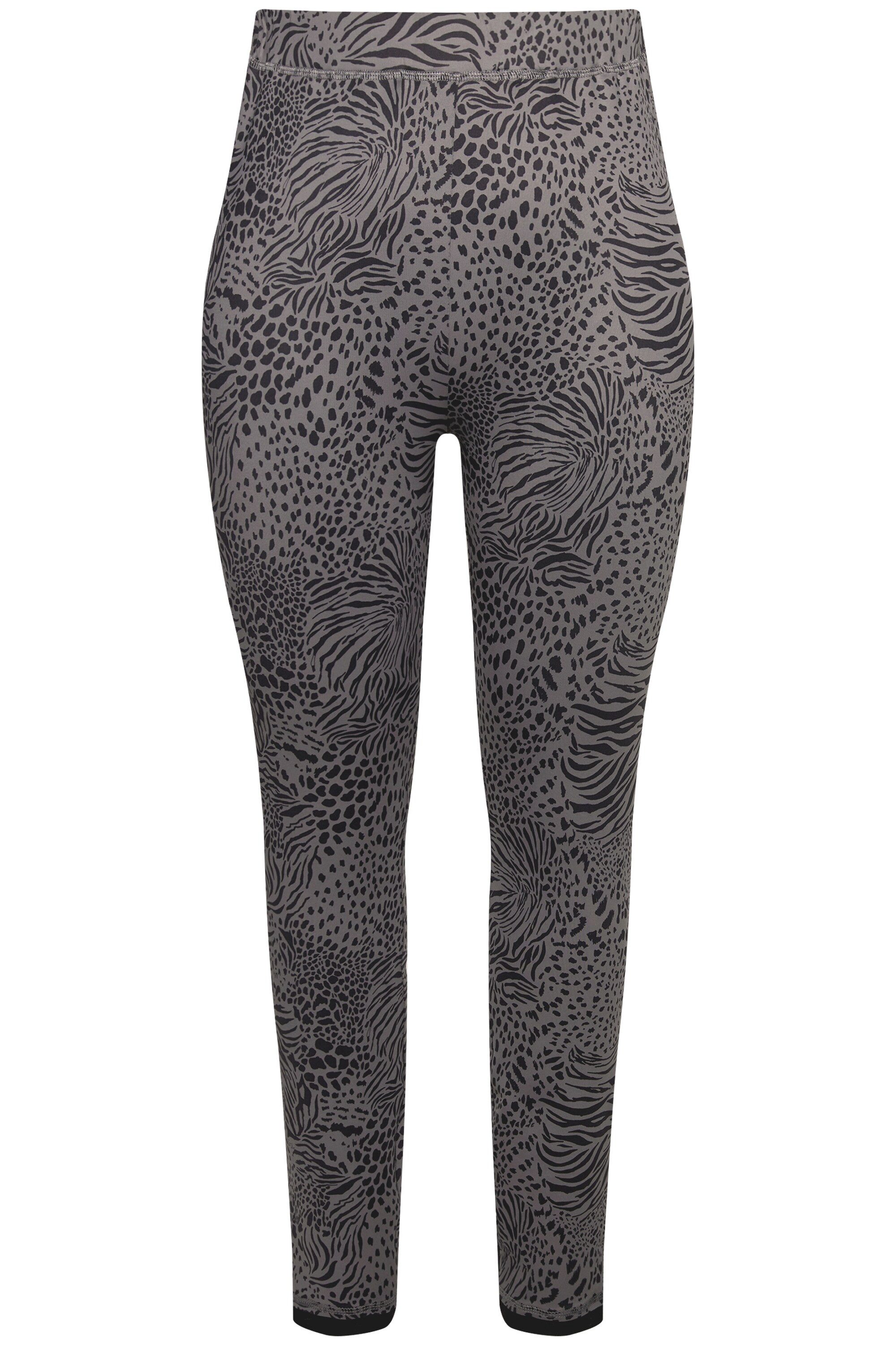 Ulla Popken Leggings Leggings Leomuster schmales günstig online kaufen
