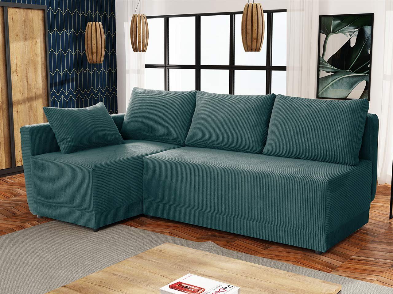 MIRJAN24 Ecksofa Nestor Cord, mit Bettkasten günstig online kaufen