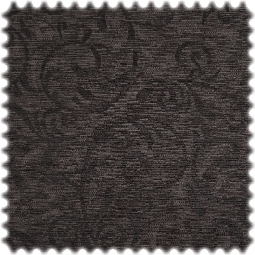 Heiro Stoff Chenille Möbelstoff Valencia Anthrazit, Meterware - Breite:140 cm