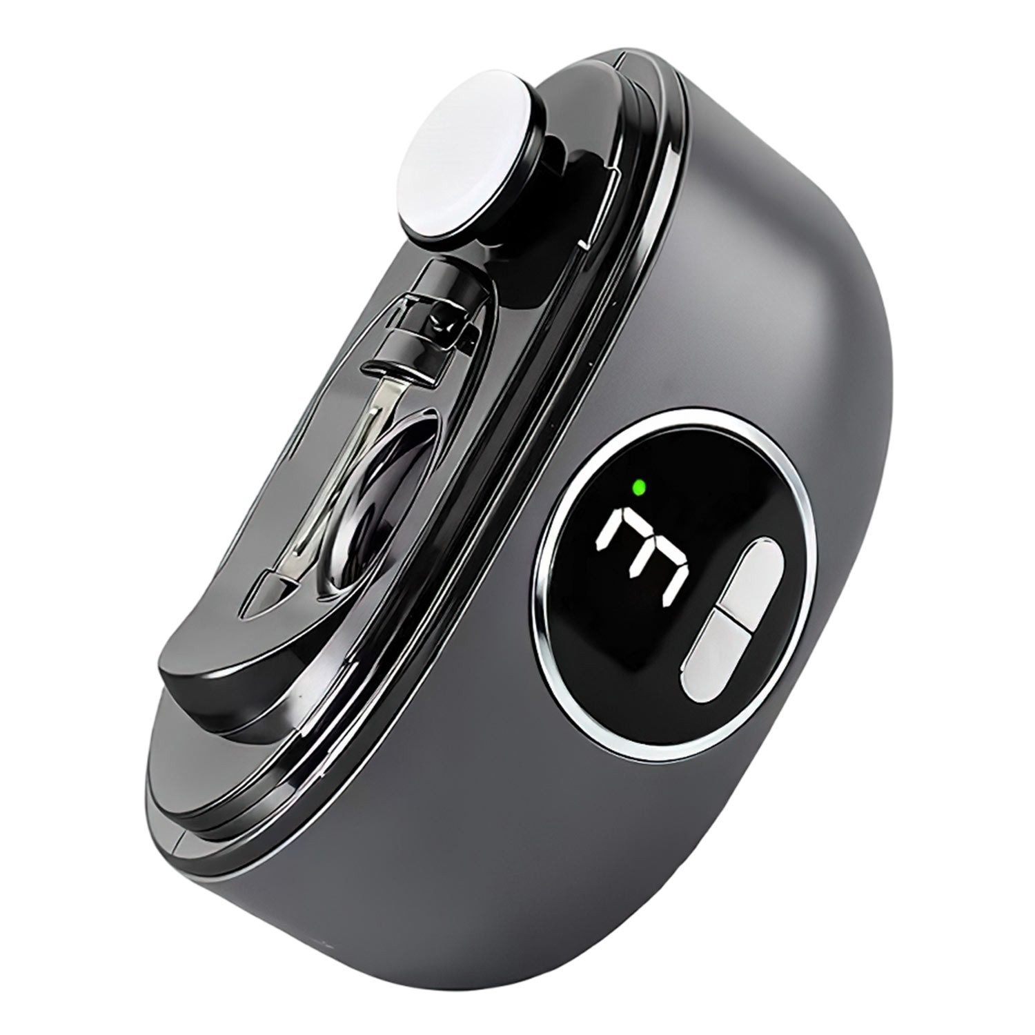 Refttenw Nagelknipser Elektrischer Nagelknipser,mit Nagelfang, Doppelklingen