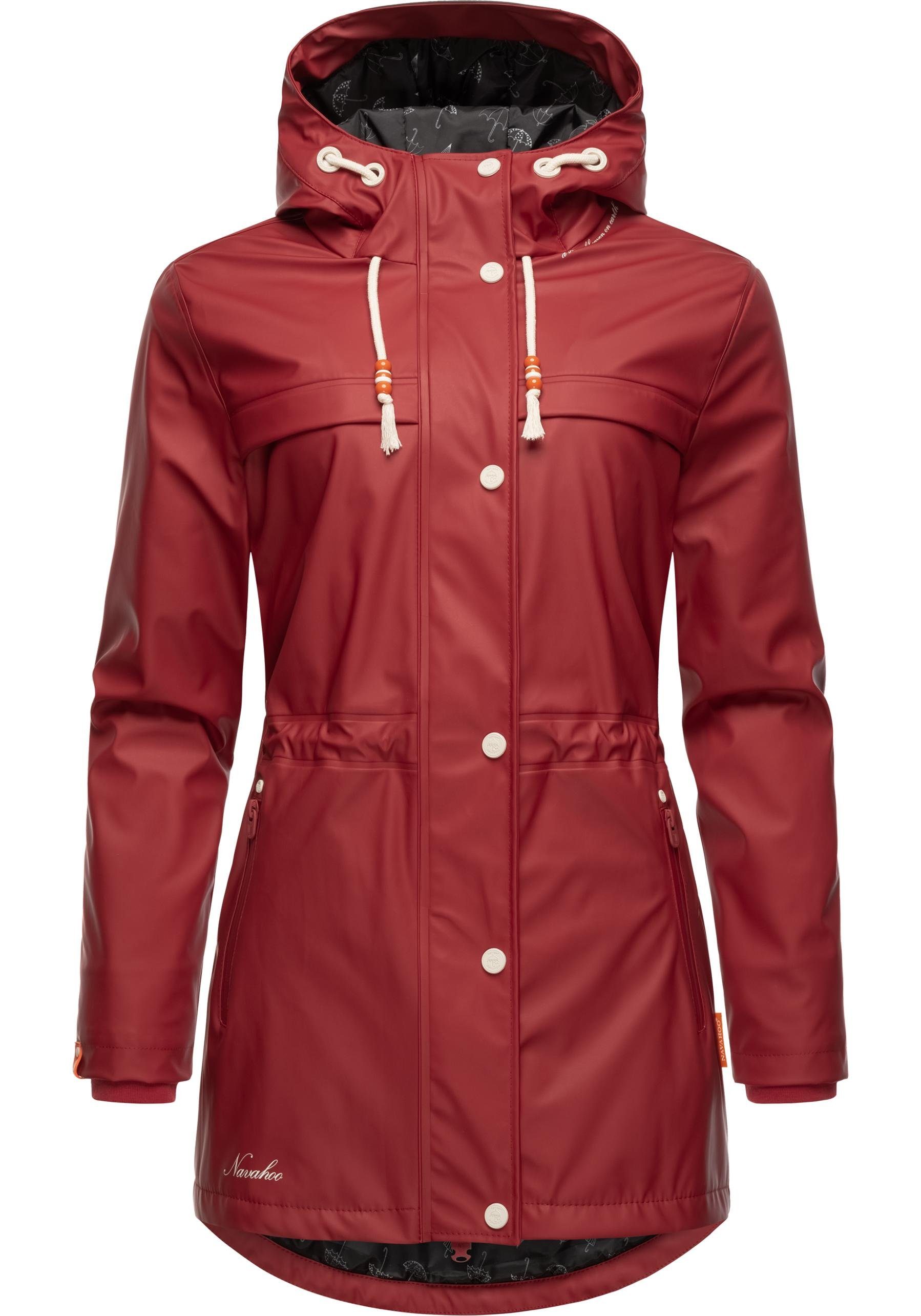 Navahoo Regenmantel Rainy Forest modischer Damen Outdoor Regenparka