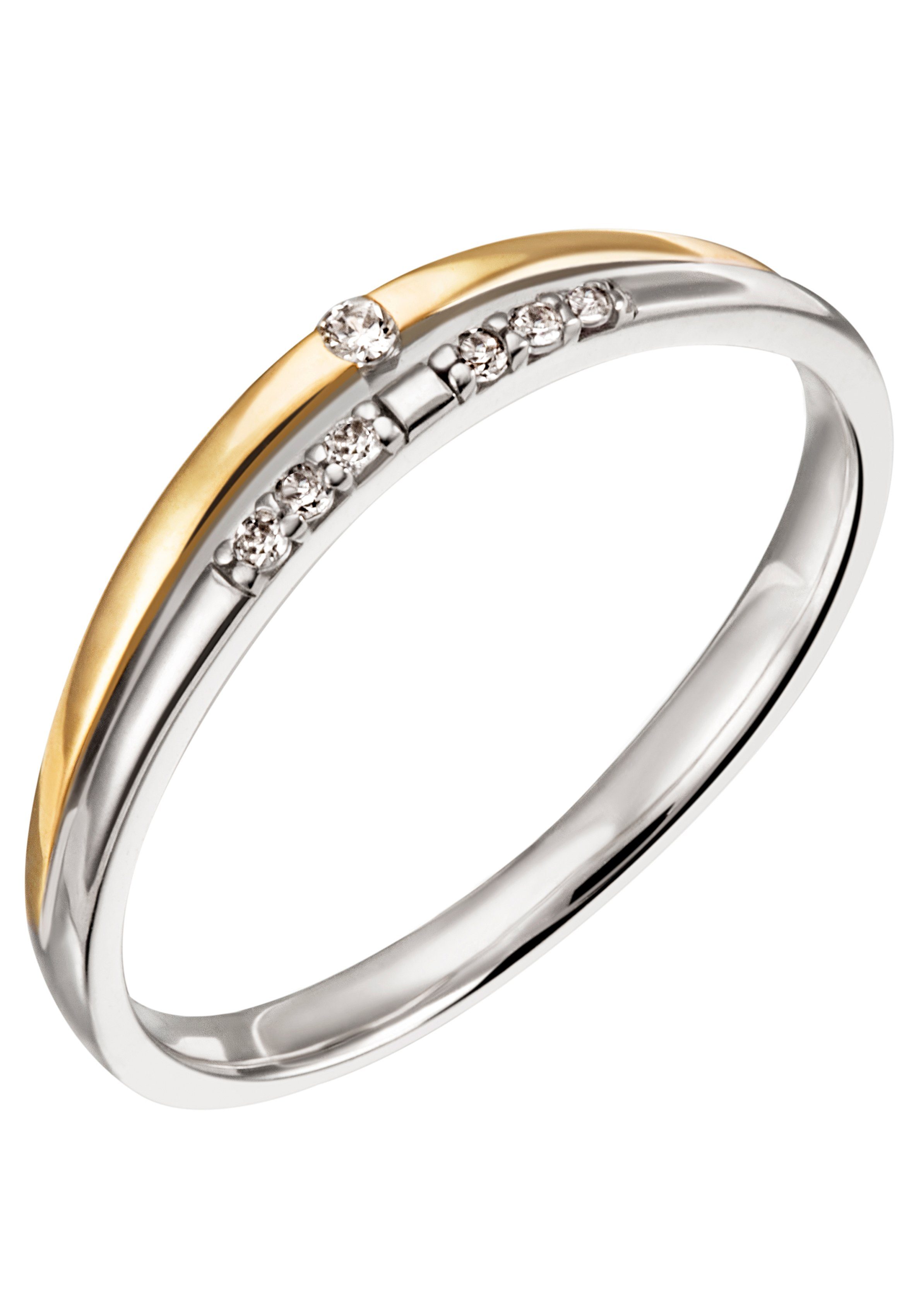 Firetti Diamantring Schmuck Geschenk Gold 375 Damenring Goldring Diamant, zu Kleid, Shirt, Jeans, Sneaker! Anlass Geburtstag Weihnachten