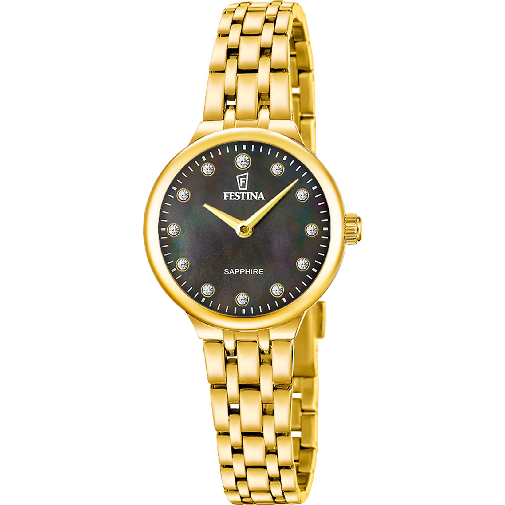Festina Quarzuhr Mademoiselle F20745_4, Armbanduhr, Damenuhr, Edelstahlarmband, analog, Zirkonia (synth)
