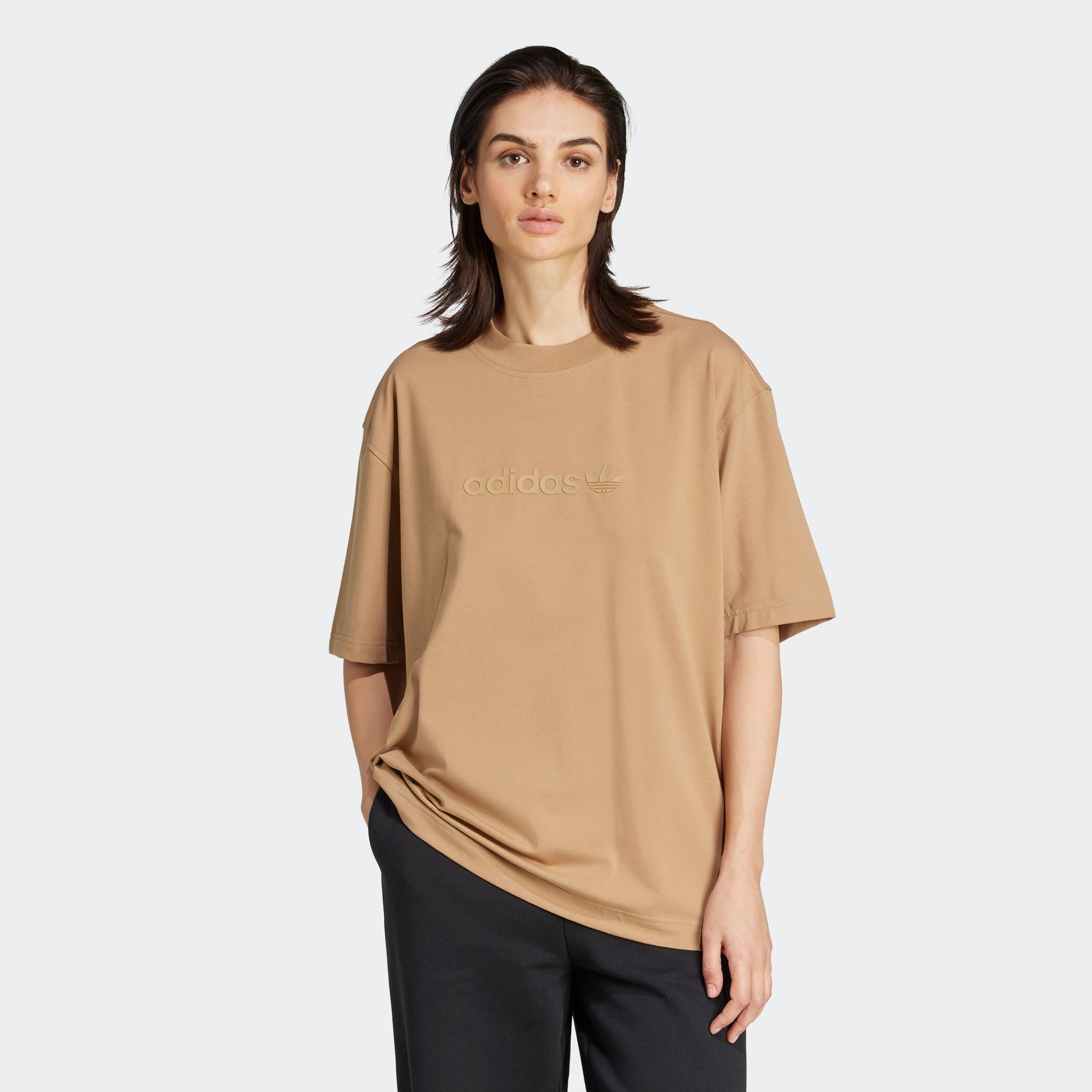 adidas Originals T-Shirt ESS LIN TEE OS Oversize-Passform, Halbarm, mit Run günstig online kaufen