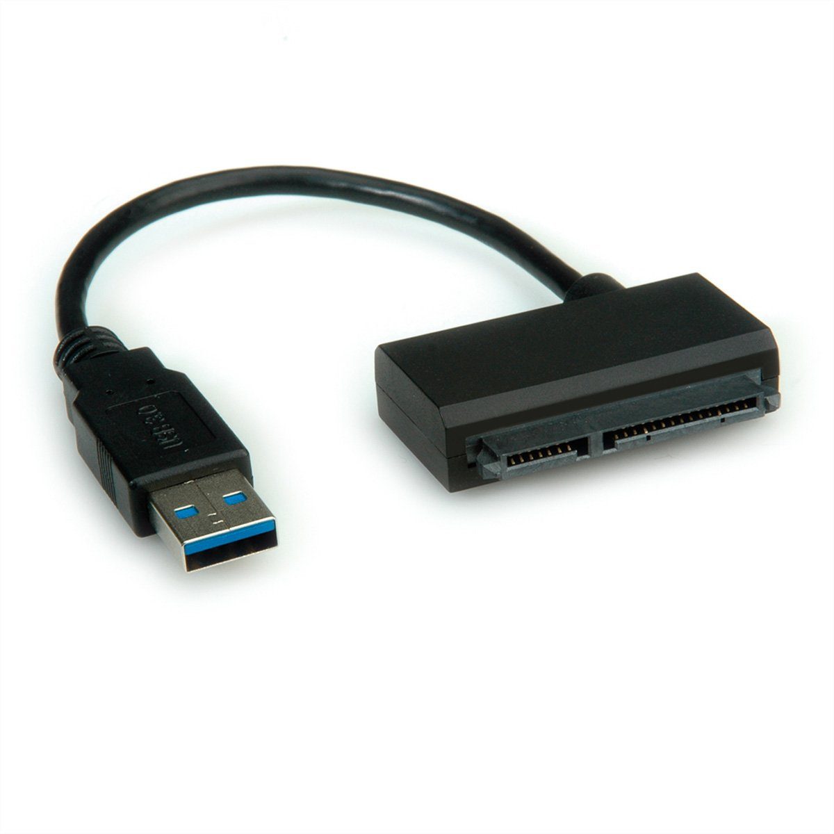 ROLINE USB 3.2 Gen 1 zu SATA 6.0 Gbit/s Konverter Computer-Adapter USB 3 Typ A Männlich (Stecker) zu SATA 22-polig (Data+Power) Männlich (Stecker), 15.0 cm