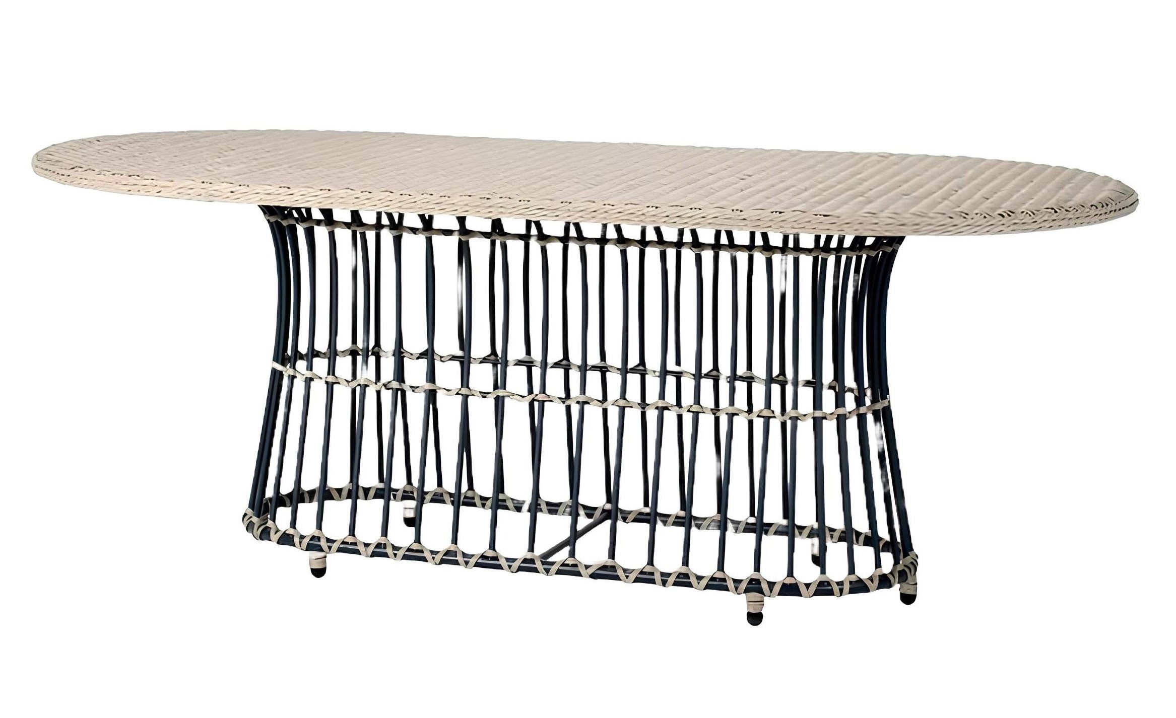 Xlmoebel Gartentisch Kaffeetisch Luxus Modernes Cremeweißes Hochwertiges Rattan-Design (Tisch), Hergestellt in Europa