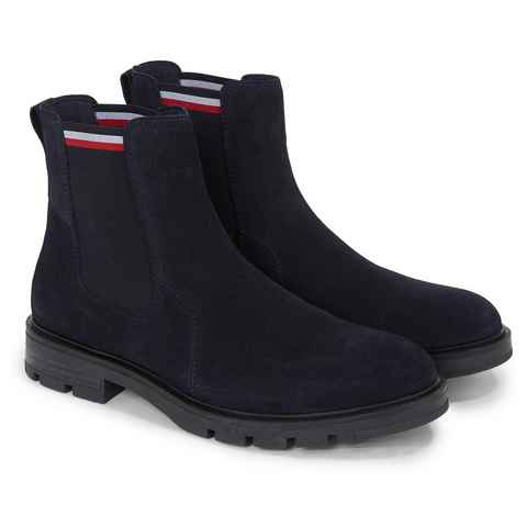 Tommy Hilfiger CORPOARTE HILFIGER SUEDE CHELSEA Chelseaboots mit komfortablem Stretcheinsatz