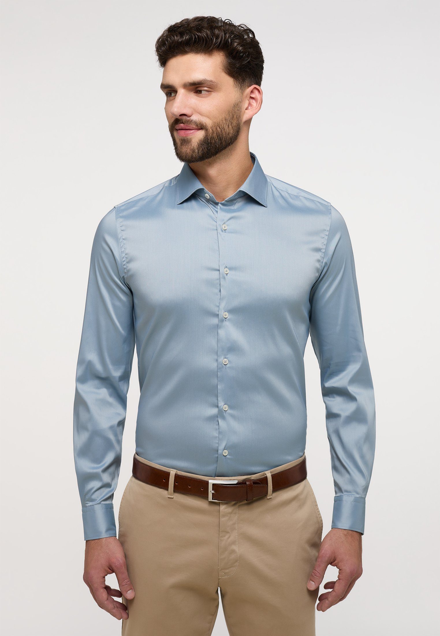 Eterna Langarmhemd SLIM FIT EASY IRON (bügelleicht)