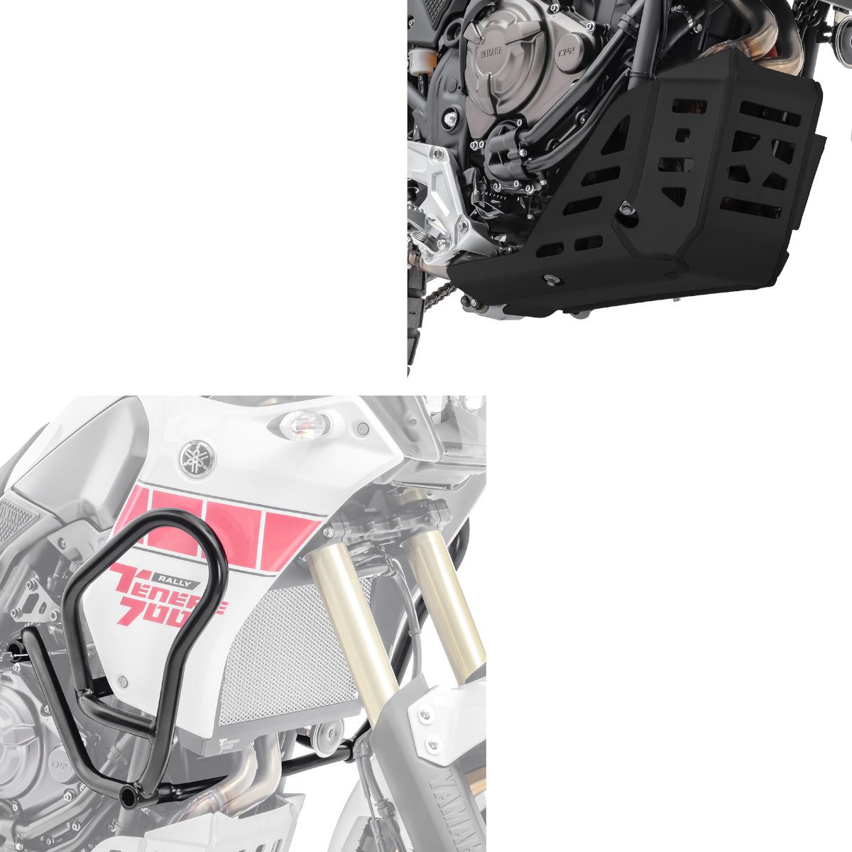 Motoguard Motor-Schutzhülle Motorschutz passend für Yamaha Tenere 700 21-24 Unterfahrschutz Alumin