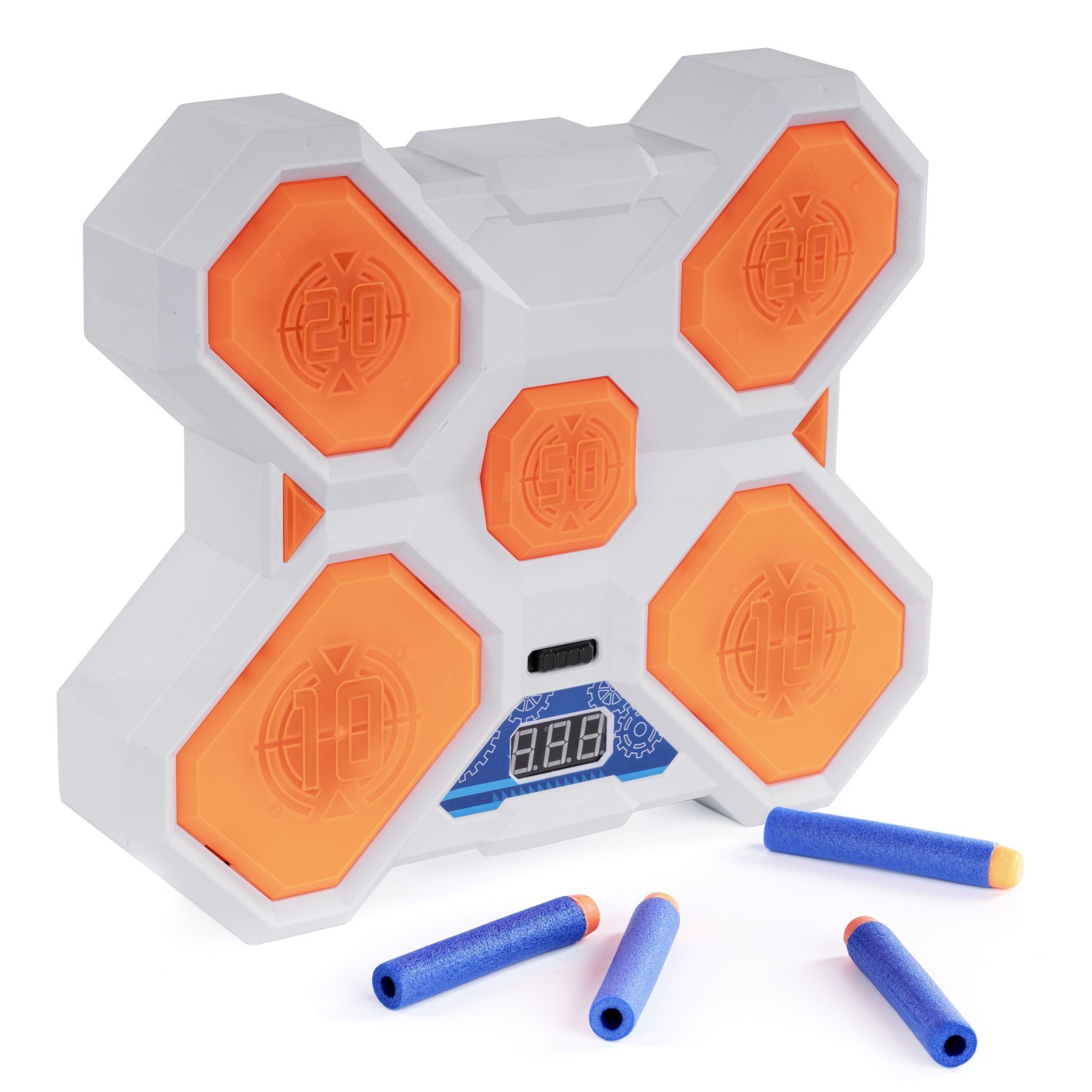 Blasterparts Blaster Elektronische Zielscheibe für Dartblaster - DX5, Mit dieser coolen, selbstzählenden Zielscheibe mit 5 Feldern lassen s
