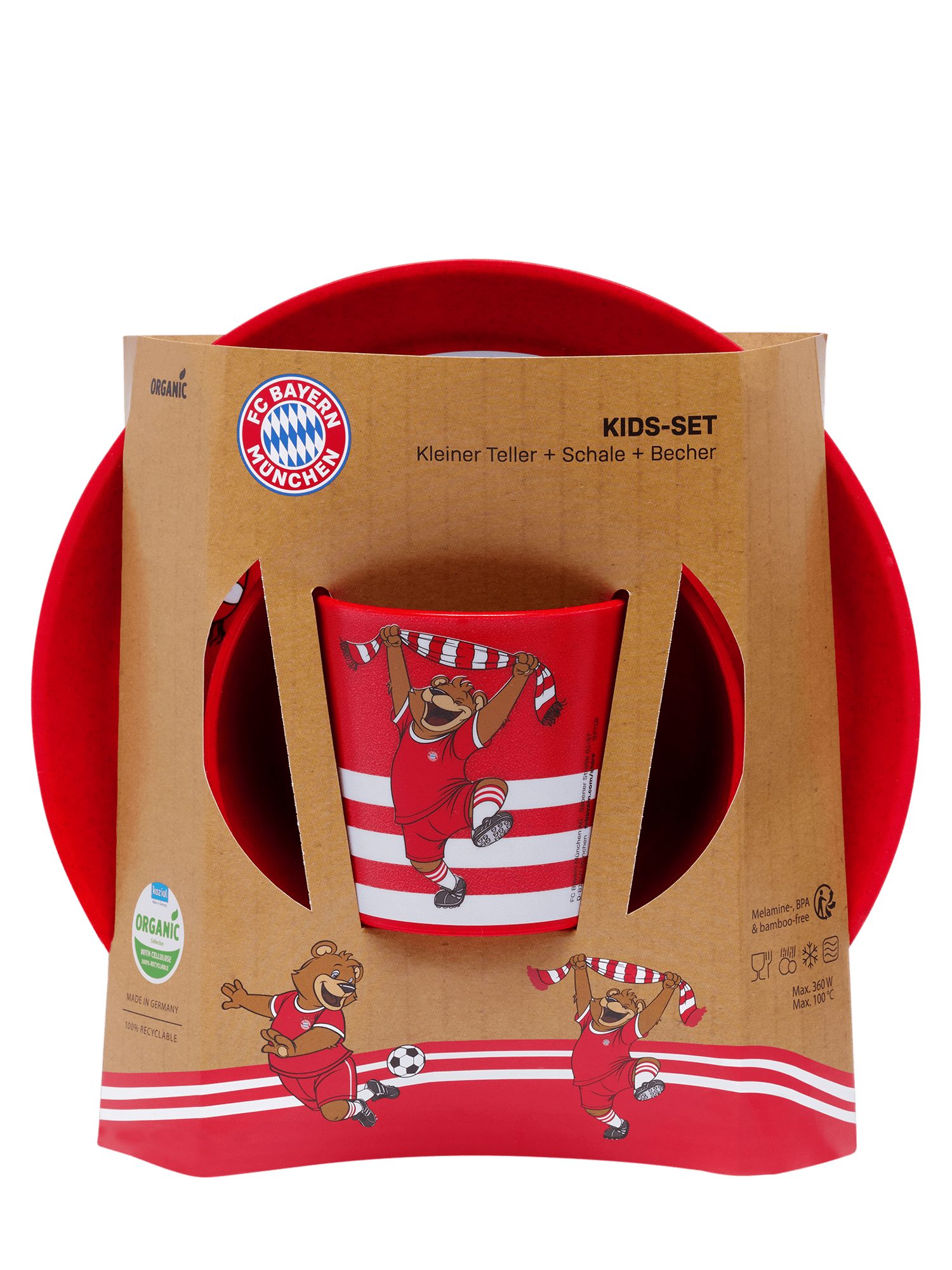 FC Bayern München Kindergeschirr-Set FC Bayern München Kindergeschirr Set 3teilig Berni, Polypropylen