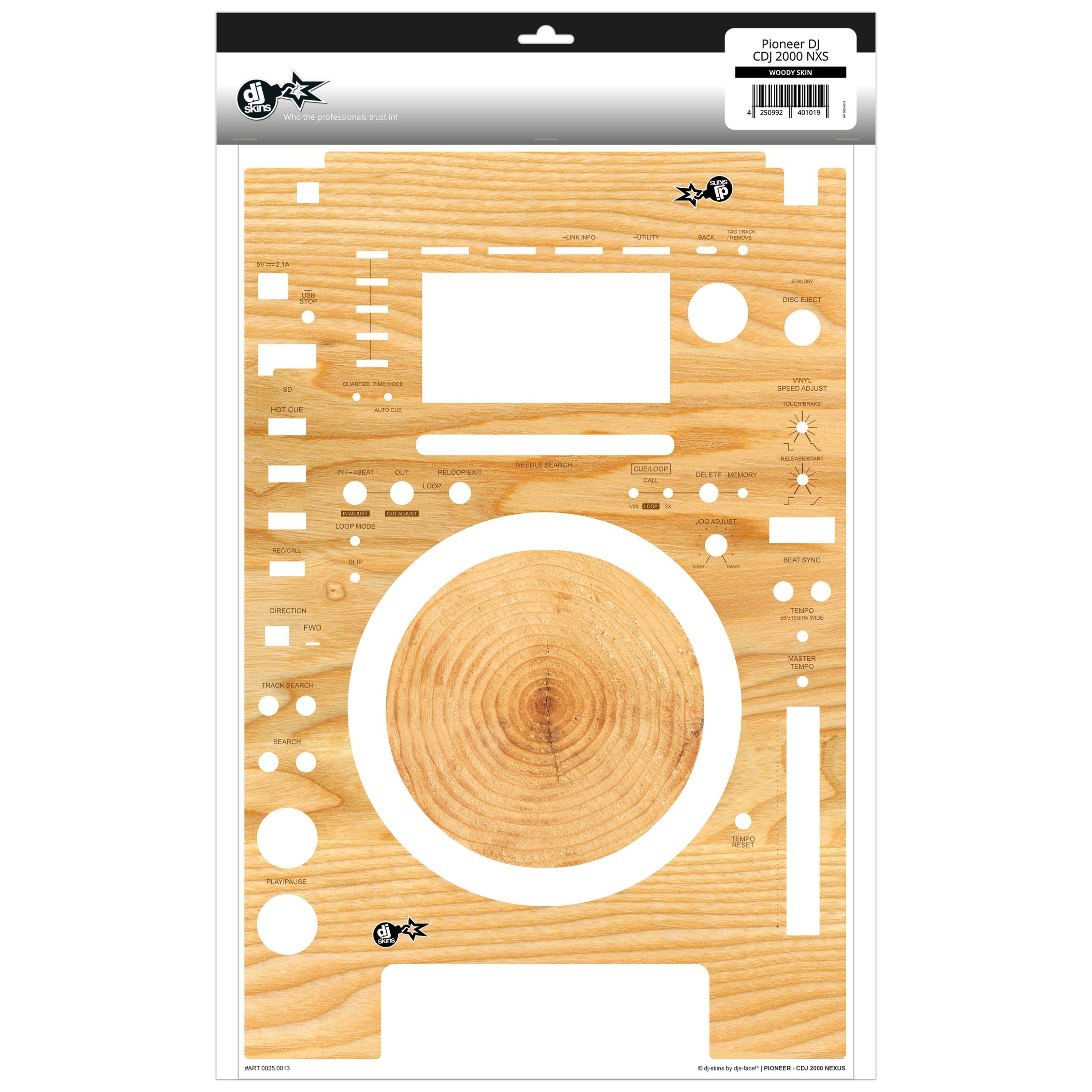 dj-skins DJ Controller, (Pioneer CDJ-2000 NXS Skin Woody), Pioneer CDJ-2000 NXS Skin Woody - DJ Skin