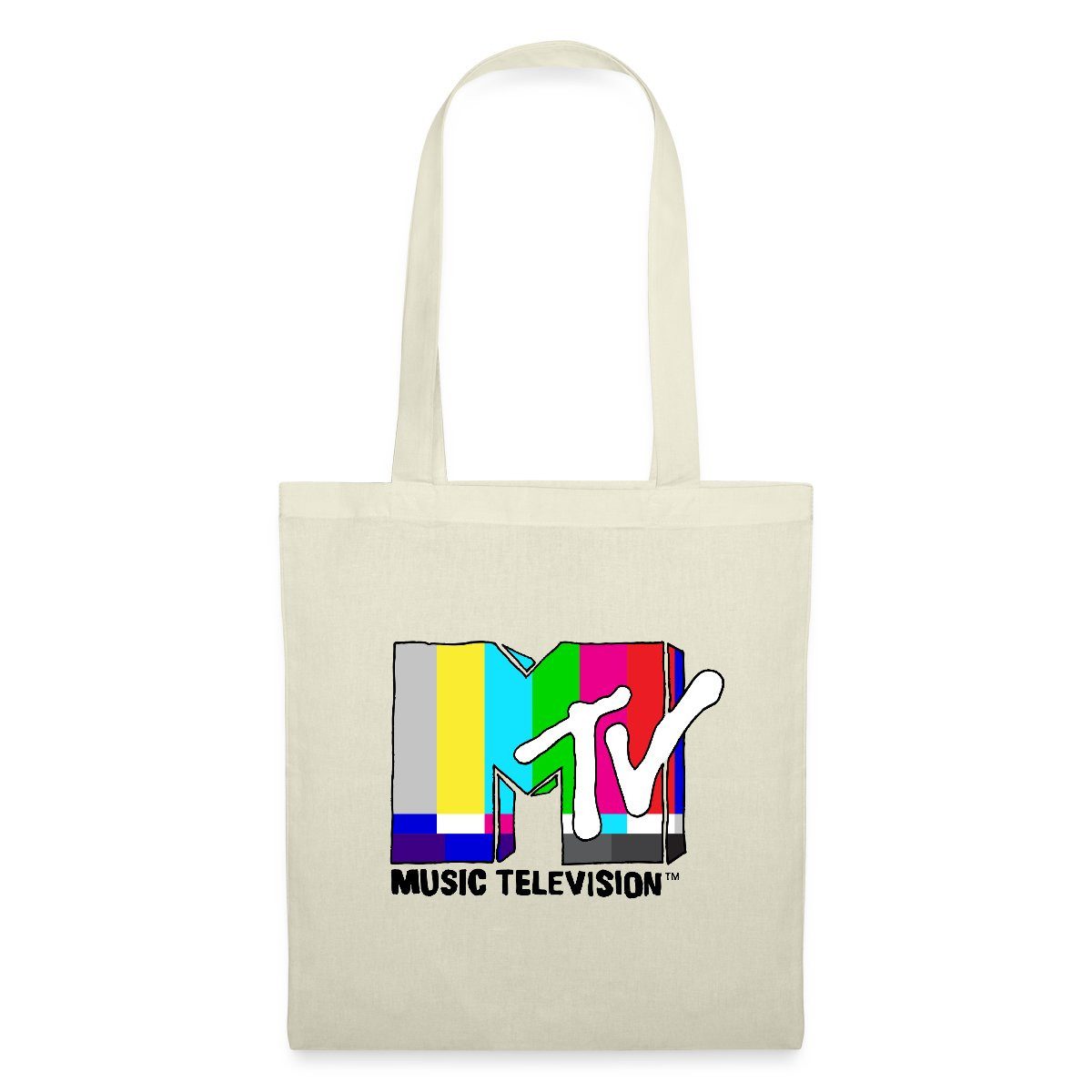 Henkeltasche MTV Music Television TV-Statik-Logo Stoffbeutel
