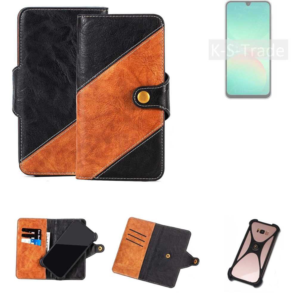 K-S-Trade Handyhülle für Samsung Galaxy A26, Handyhülle Schutzhülle Bookstyle Case Wallet-Case Handy Cover