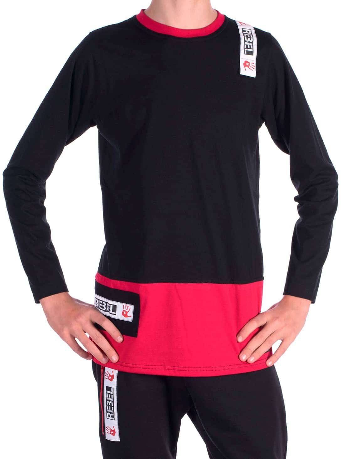Langarmshirt Jungen Shirt Rundhals Rebel