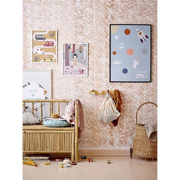 Bloomingville Bilderrahmen Vilo Frame, Nature, MDF, Wandbild Tiere Welt Rahmen 45x65cm Wanddekoration Kinderzimmer dänisches Design, natur