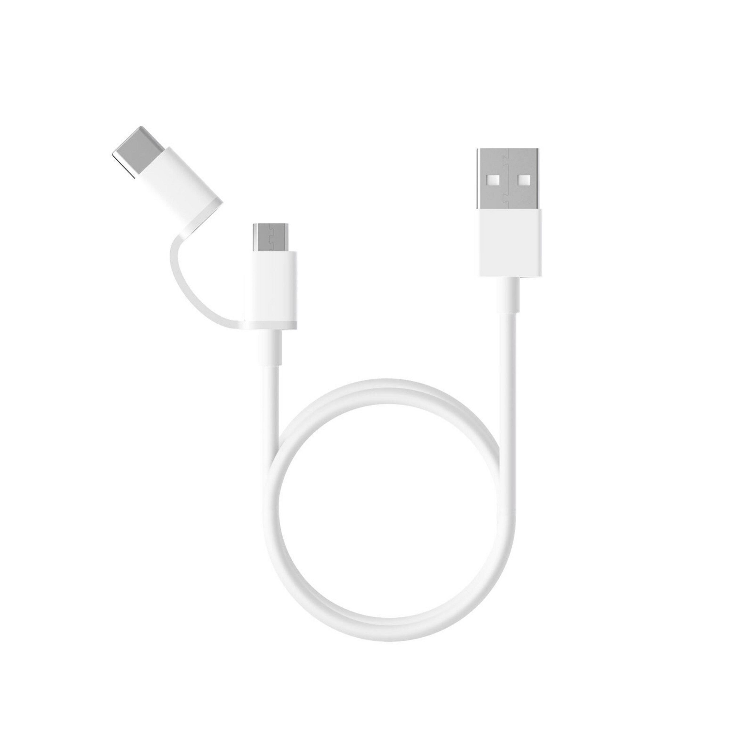 Xiaomi Xiaomi Mi 2-in-1 USB Cable (Micro USB to Type C) 30cm Weiß USB-Kabel