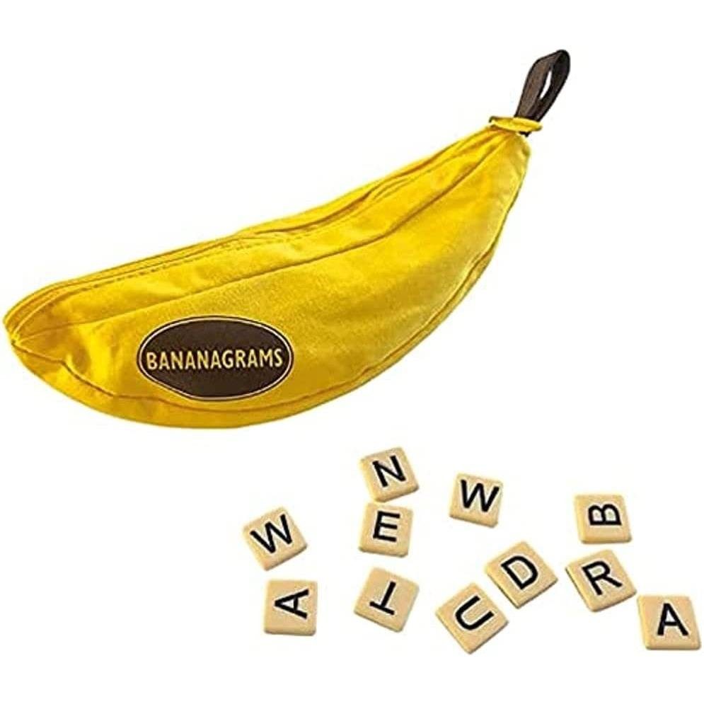 Asmodee Spiel, Buchstabenspiel Bananagrams Classic, 144 Buchstaben Legespiel Wortspiel