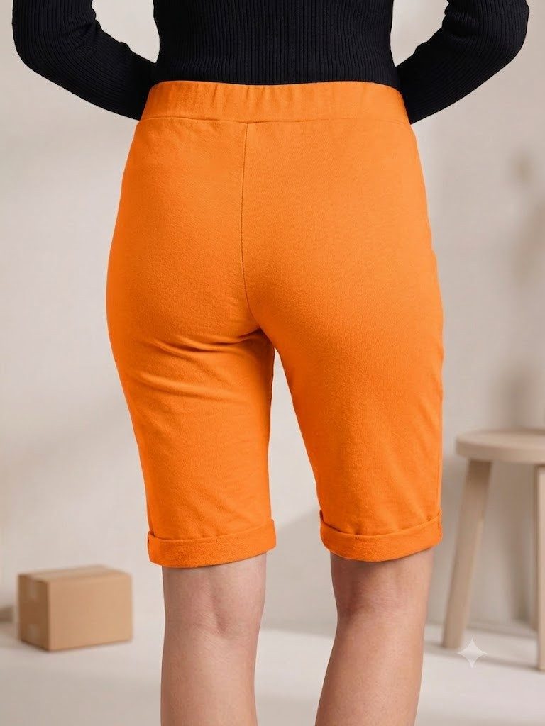 simaranda Bermudas Damen Sweat Bermuda 27 40-44 Orange – Bild 4 von 5