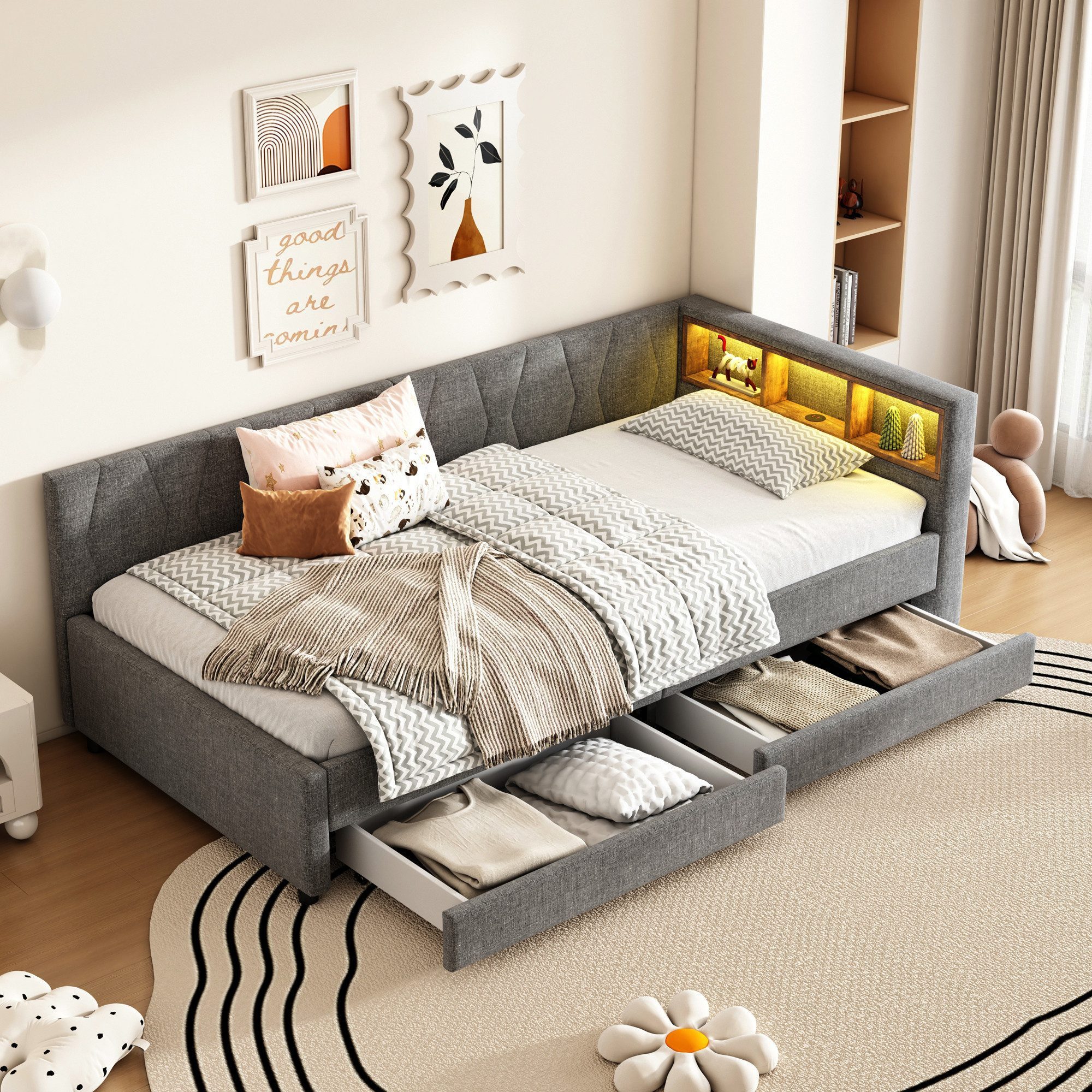 HAUSS SPOLE Schlafsofa 90x200cm mit Ablagefach, günstig online kaufen