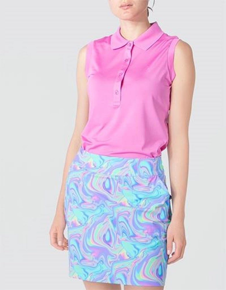 Alberto Poloshirt Alberto Golf Polo Evi Sleeveless Pink Damen