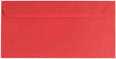 Stylex Schreibwaren Briefumschlag 500 farbige Briefumschläge / Din lang / Farbe: rot