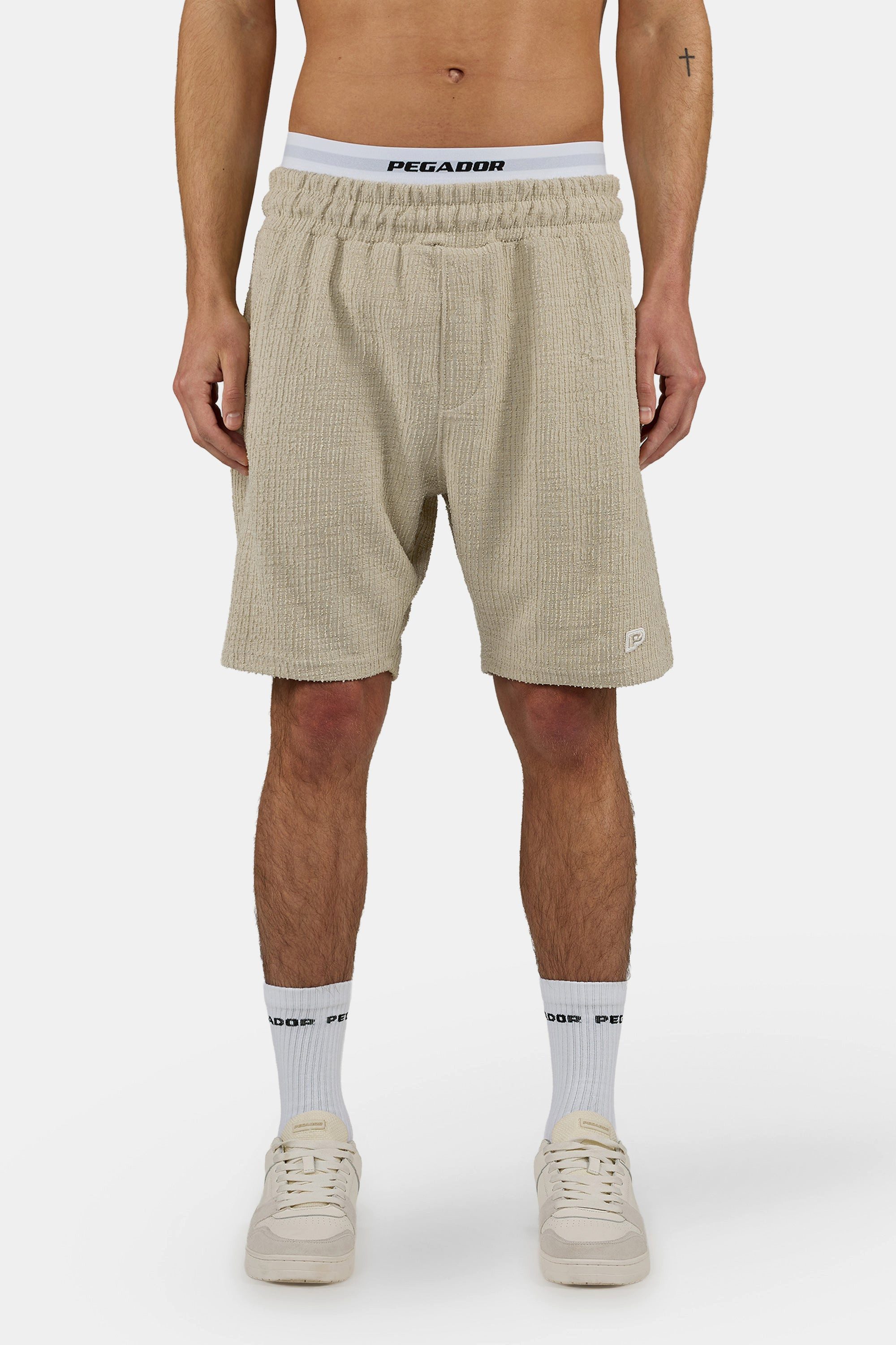 PEGADOR Shorts Libco Structured Knit Shorts Materialmix, regular fit günstig online kaufen