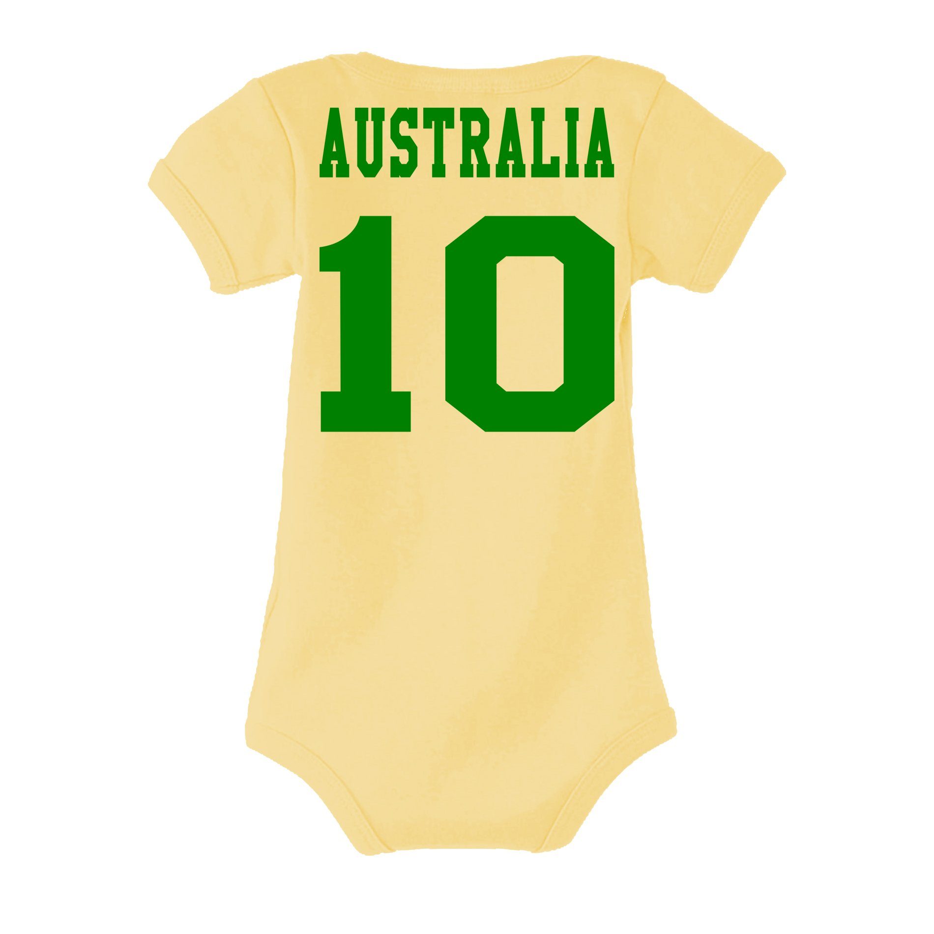 Meister Sport Brownie Baby & Australien Weltmeister Kinder Fußball Blondie Strampler Trikot WM