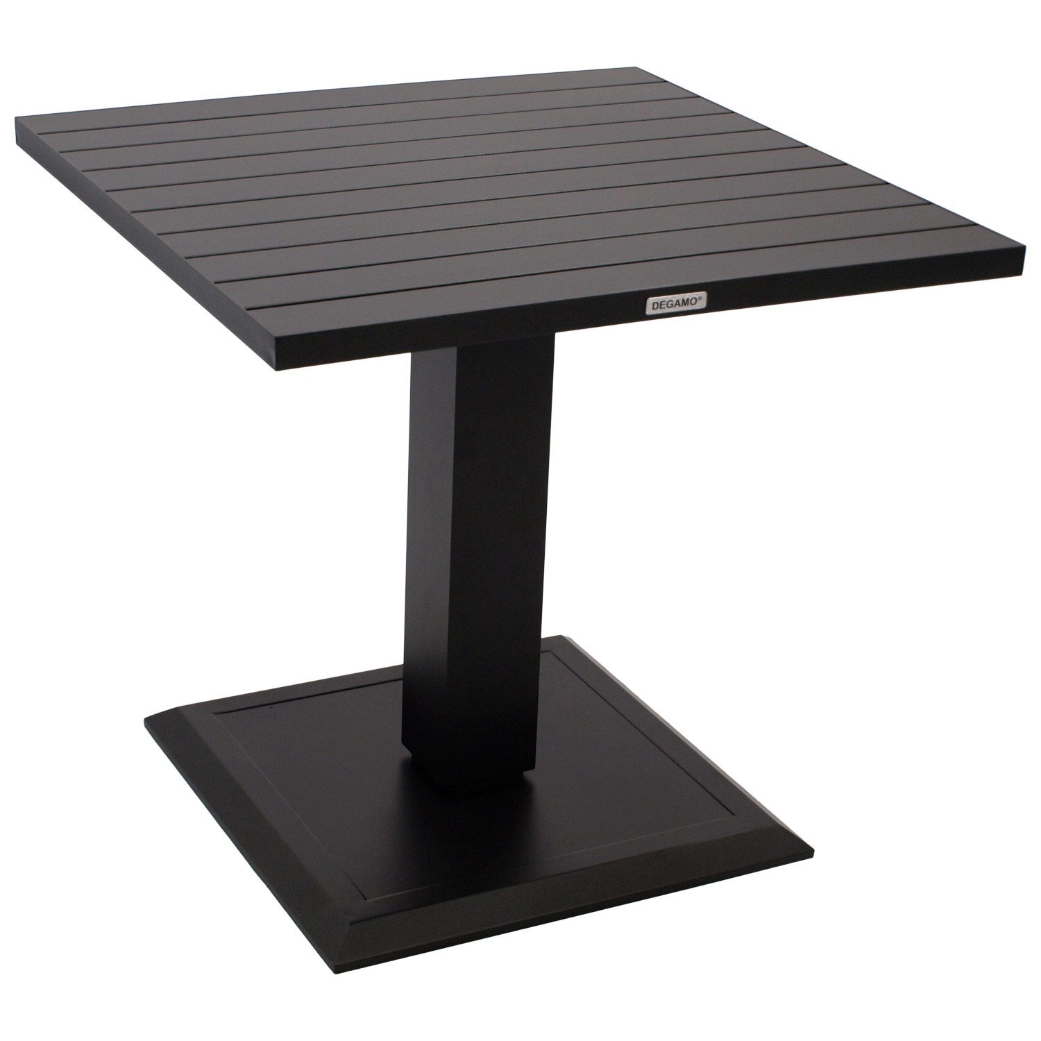 DEGAMO Stehtisch Lifttisch LAVAL, 75x75cm, Alu anthrazit, höhenverstellbar von 70 auf 100cm