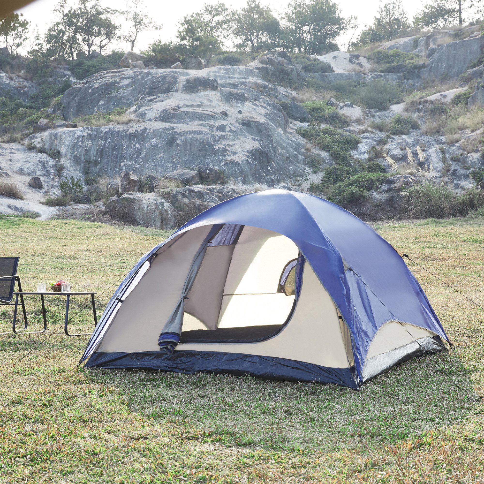 pro.tec Kuppelzelt, »Bergeijk« abnehmbares Überzelt 2,13x2,13x1,3 günstig online kaufen